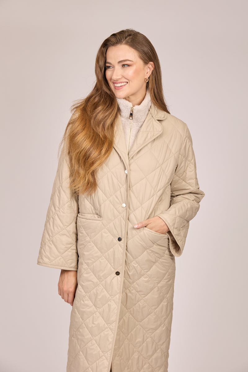 QUILTED COAT-ANGORA