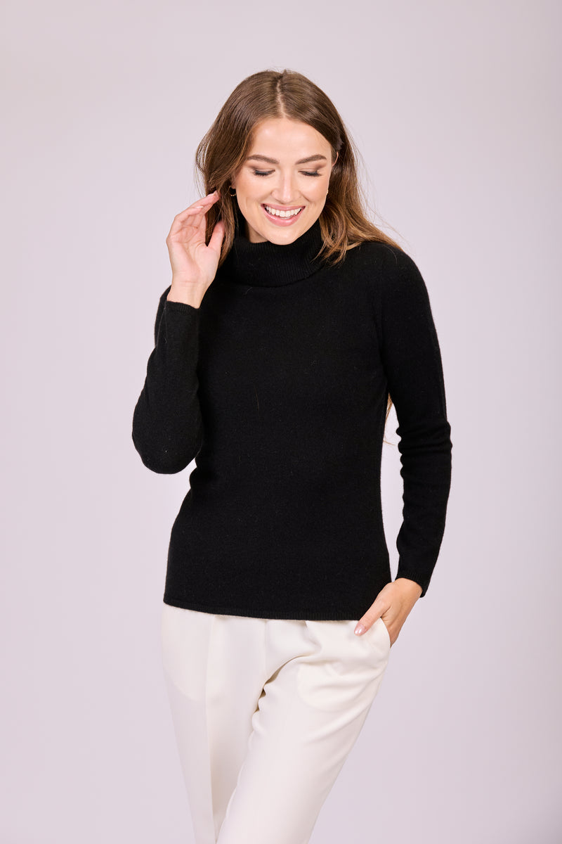 JUMPER OVERSIZE COLLAR - BLACK