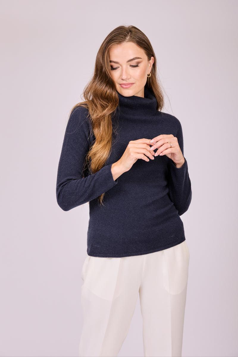 JUMPER OVERSIZE COLLAR - NAVY