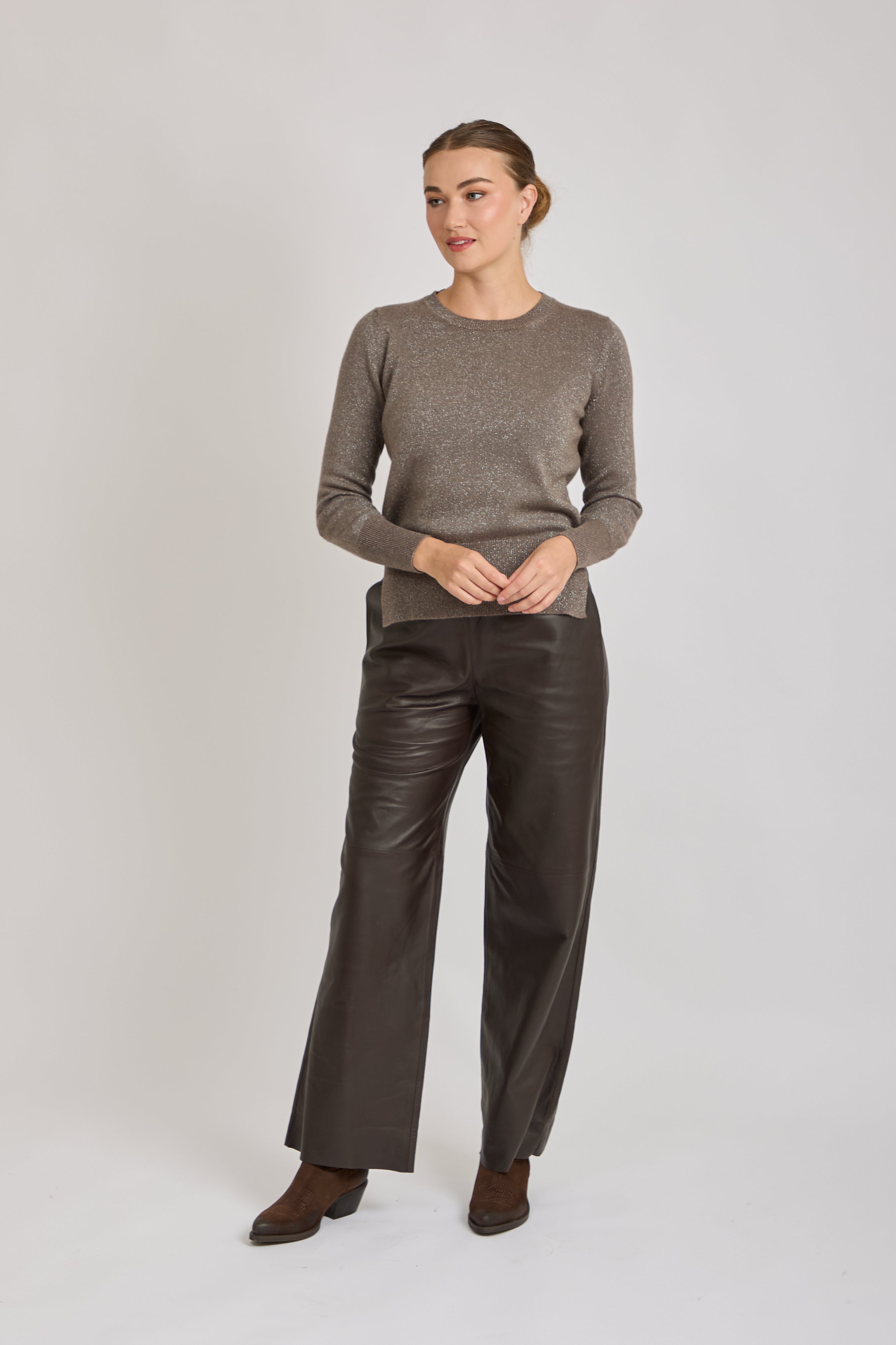 LEATHER TROUSERS-CARRUBA