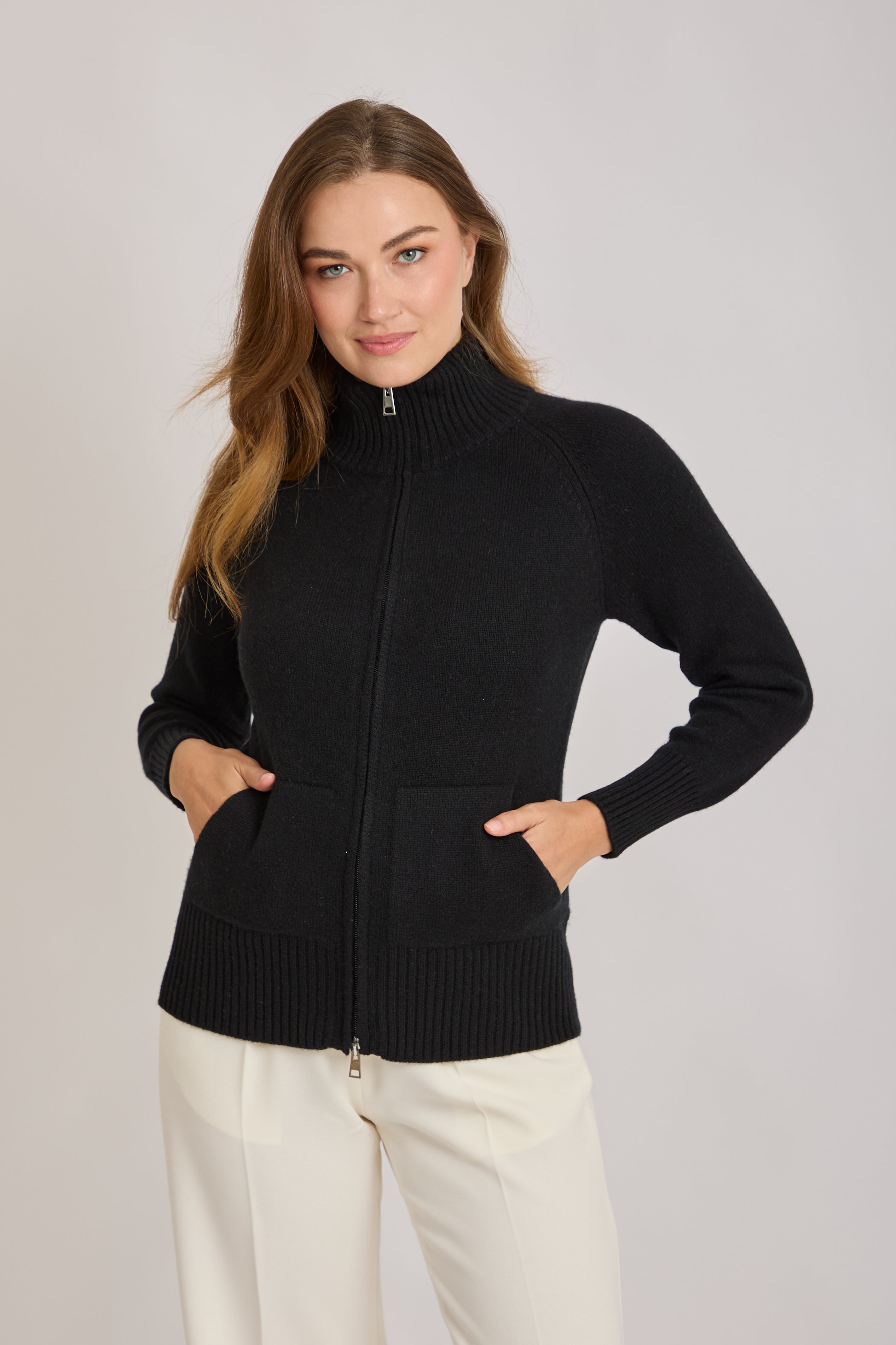 CASHMERE CARDIGAN- BLACK