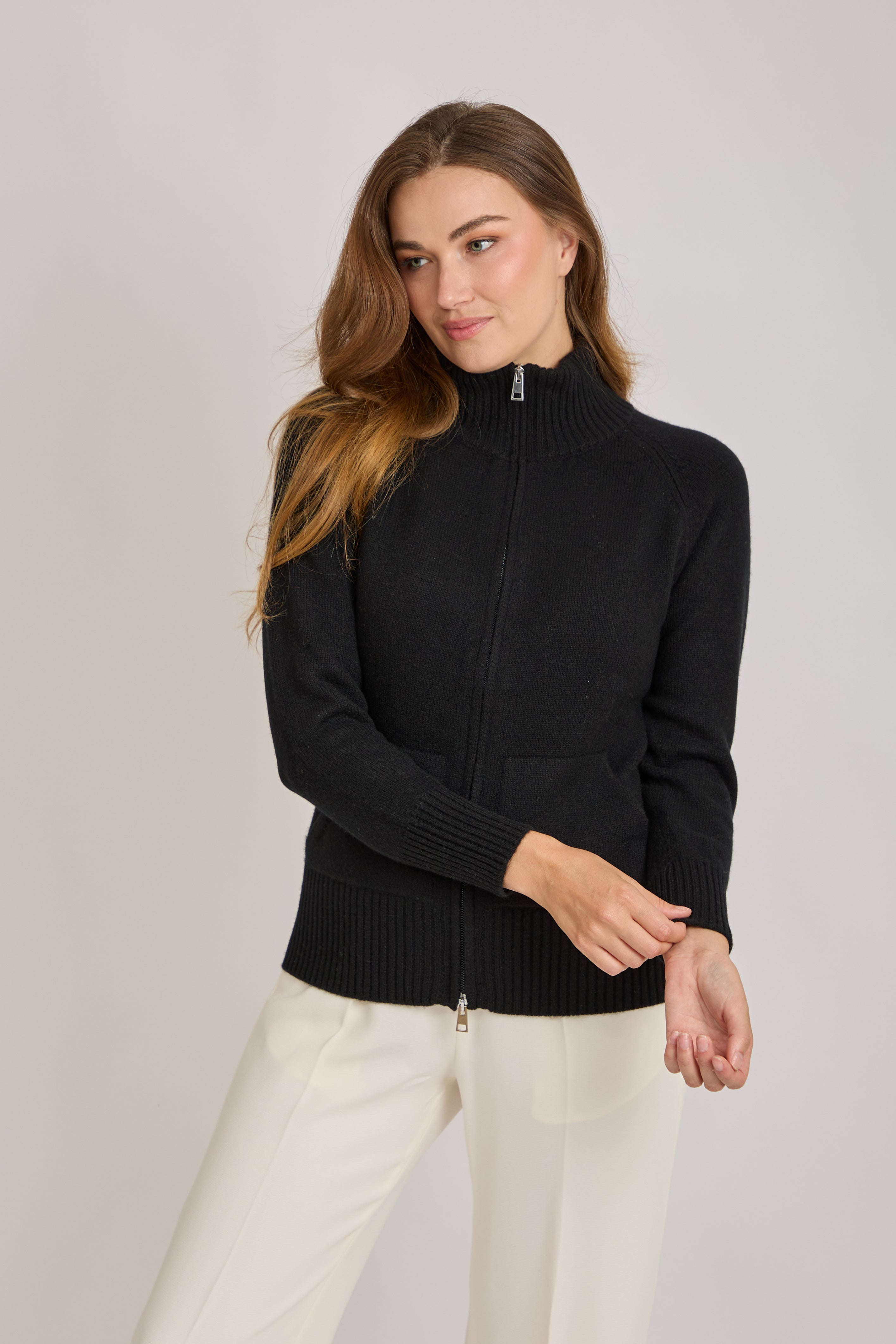 CASHMERE CARDIGAN- BLACK