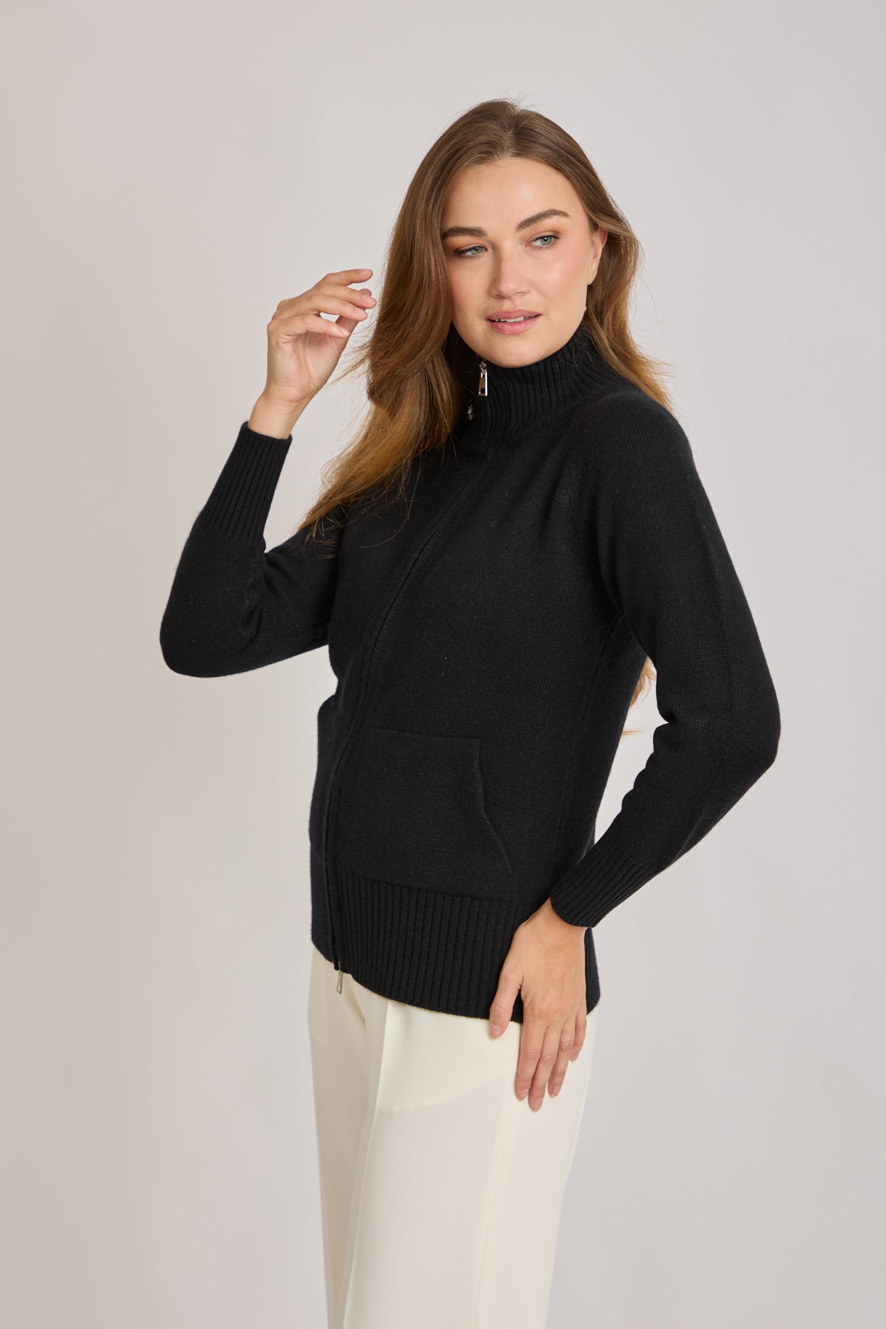 CASHMERE CARDIGAN- BLACK