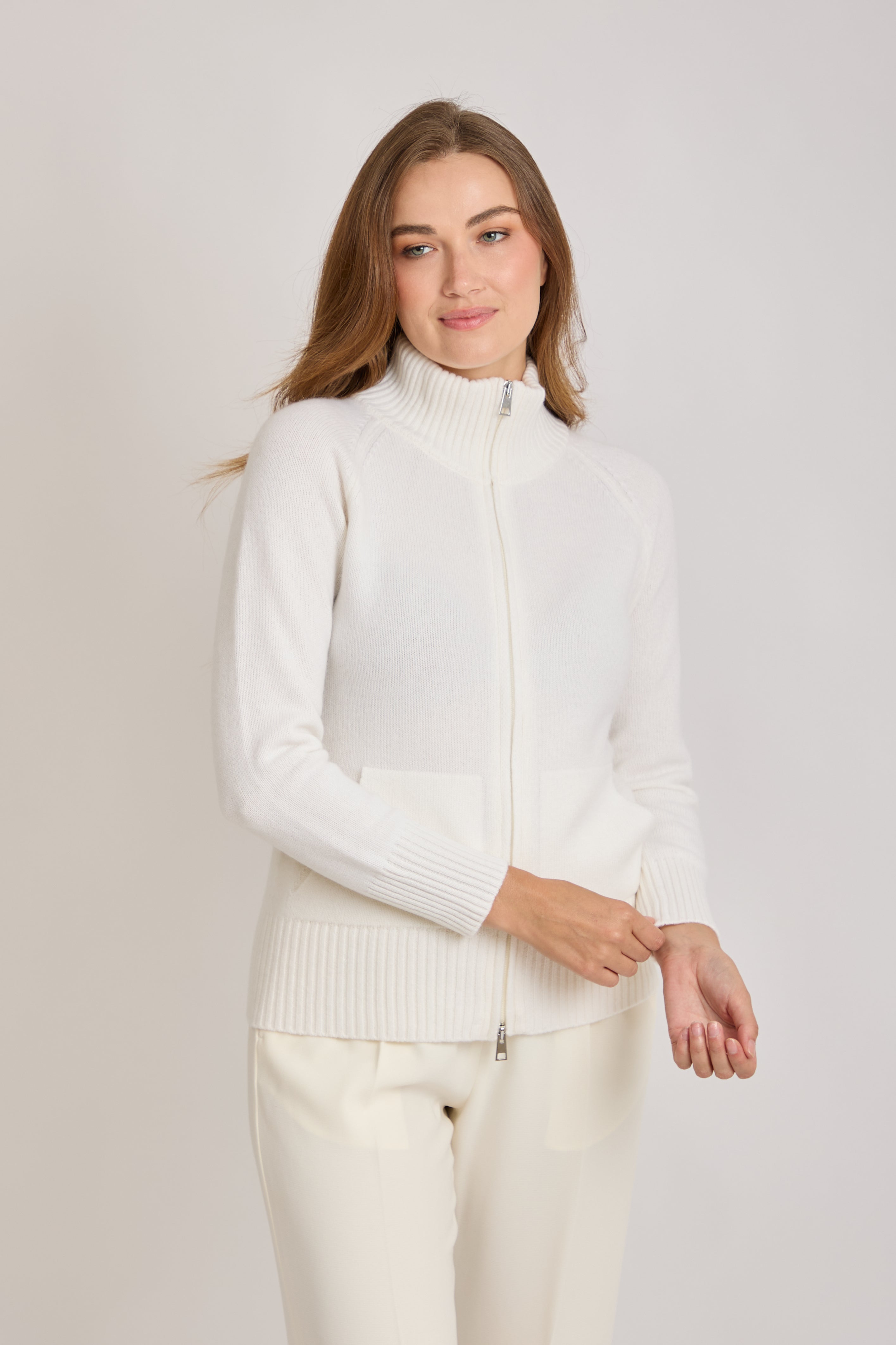 CASHMERE CARDIGAN-PANNA