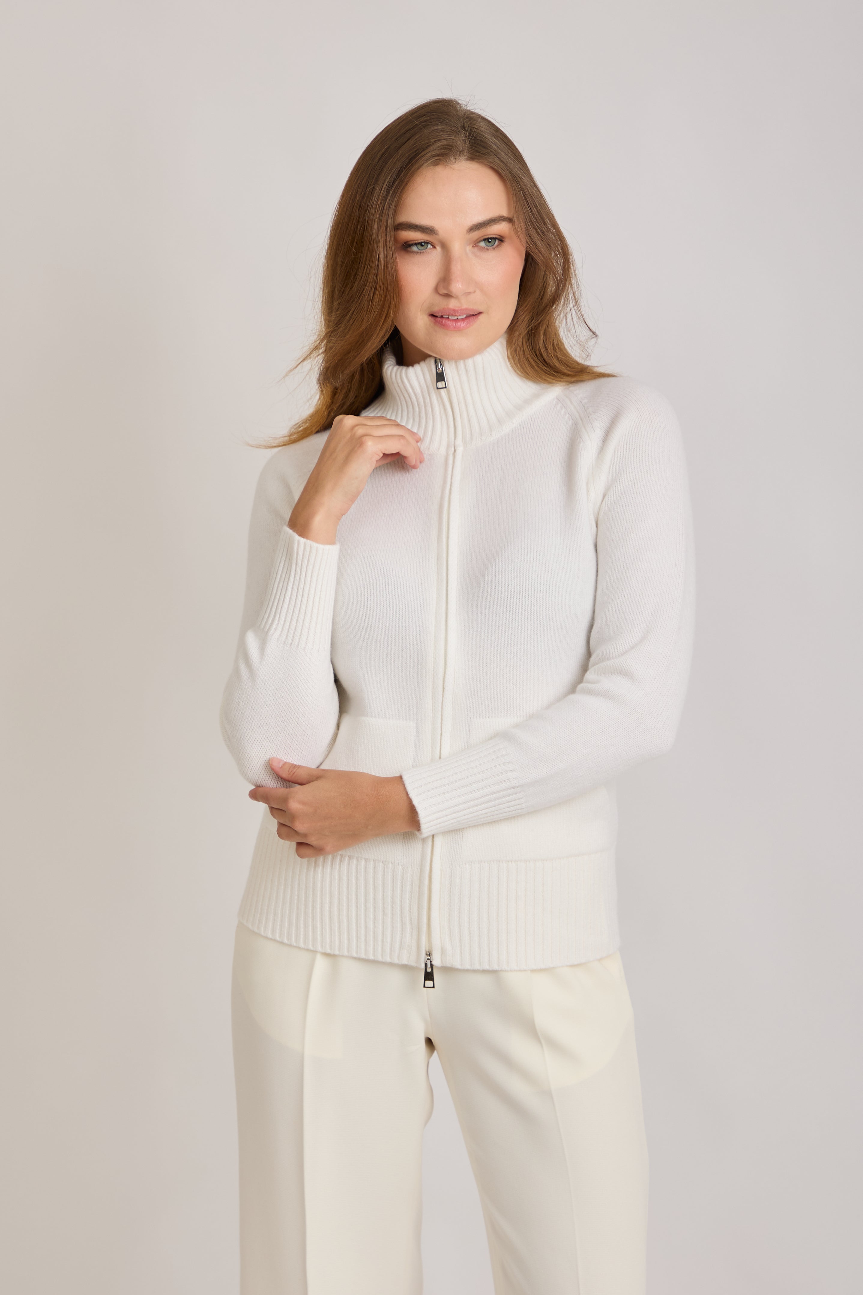 CASHMERE CARDIGAN-PANNA