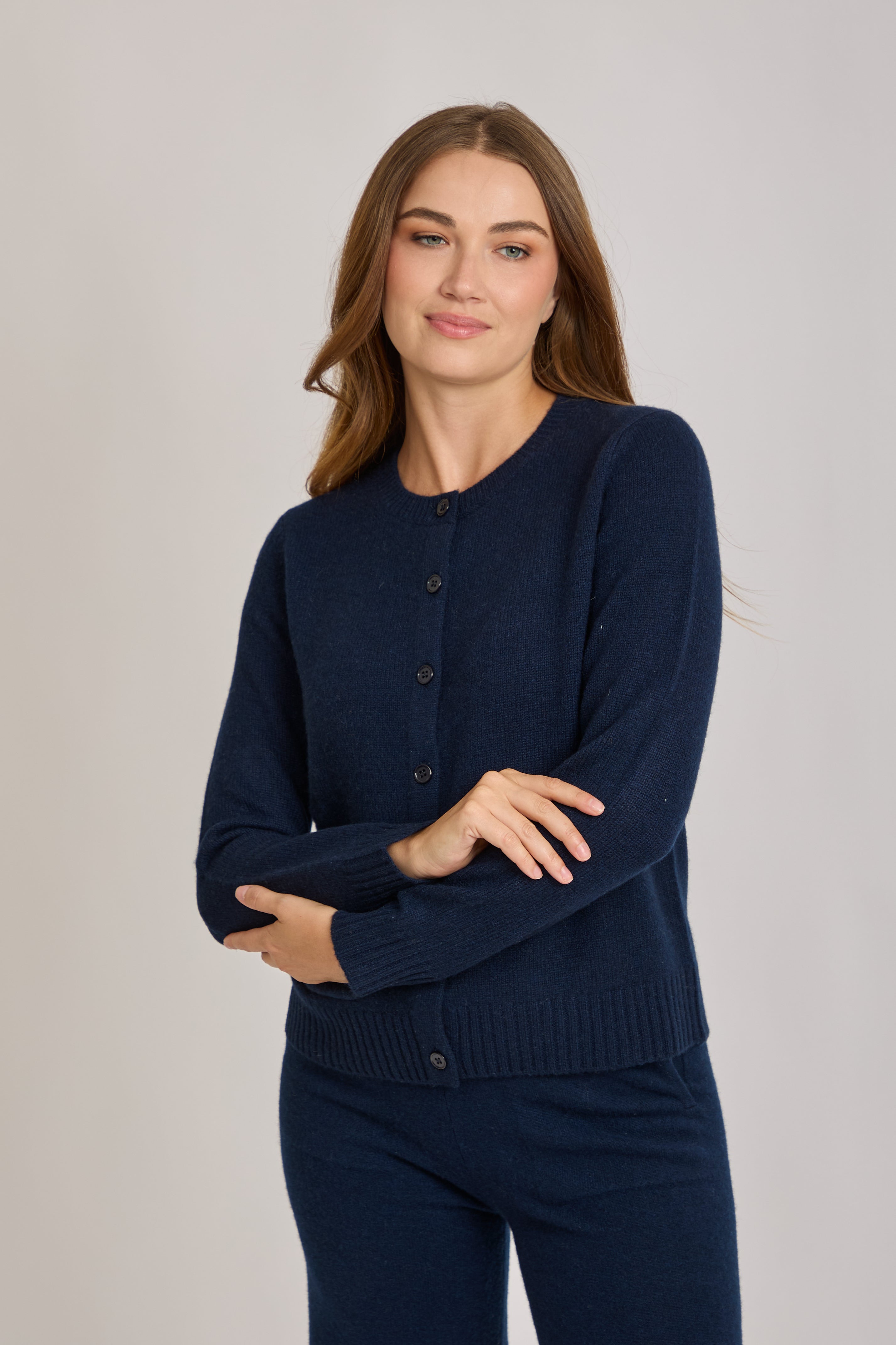CASHMERE CARDIGAN-NAVY