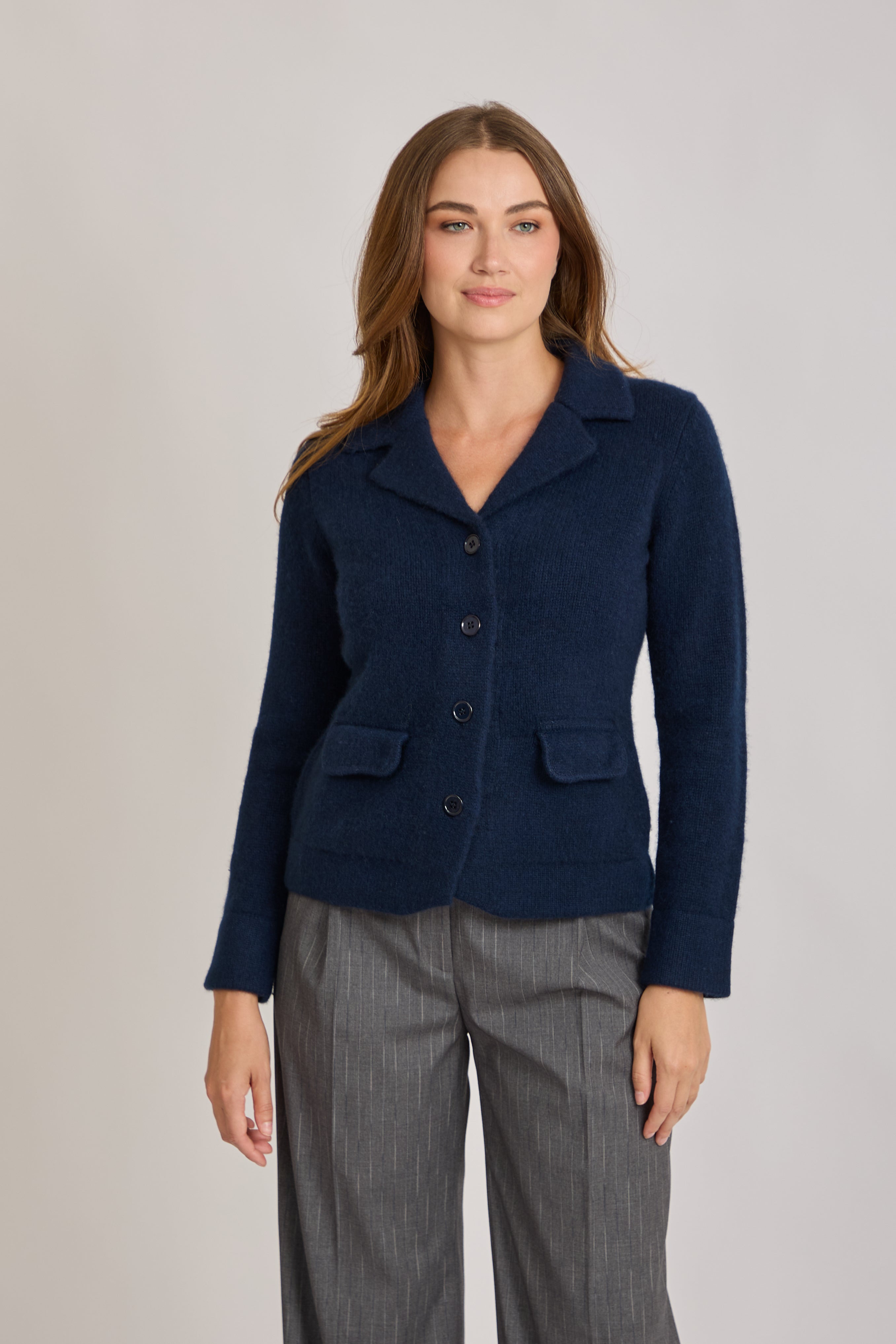 CASHMERE JACKET-NAVY