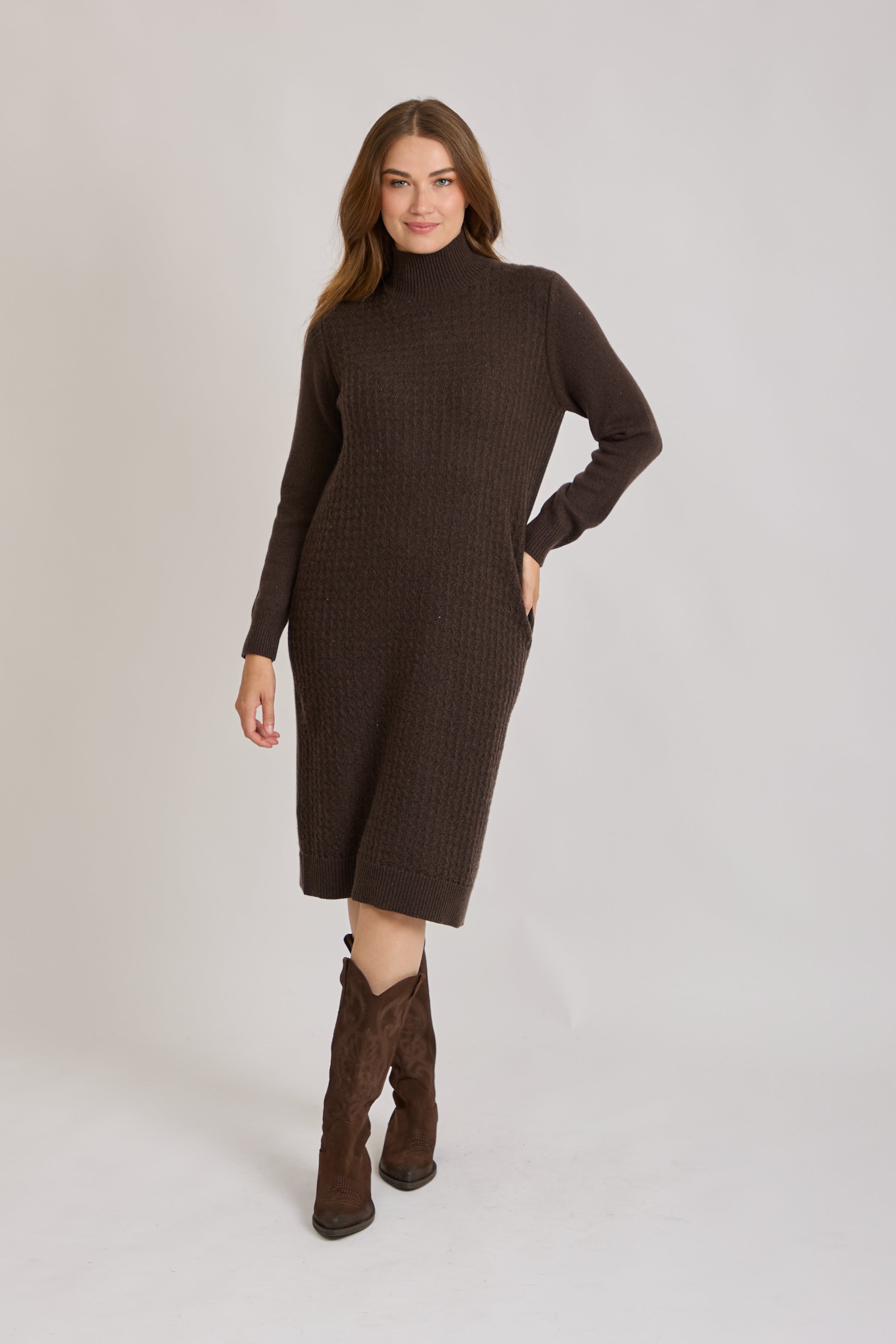 CASHMERE DRESS-FONDENTE