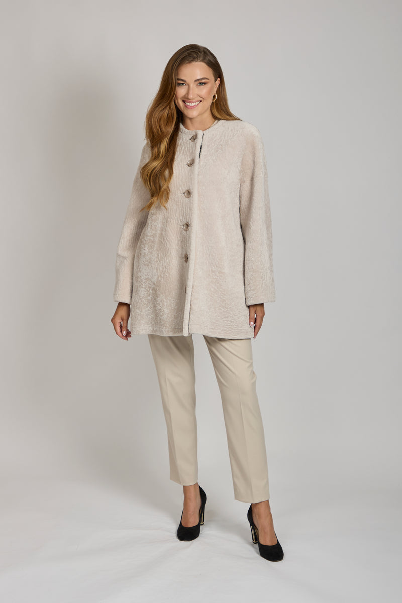 SHEARLING COAT-ANGORA