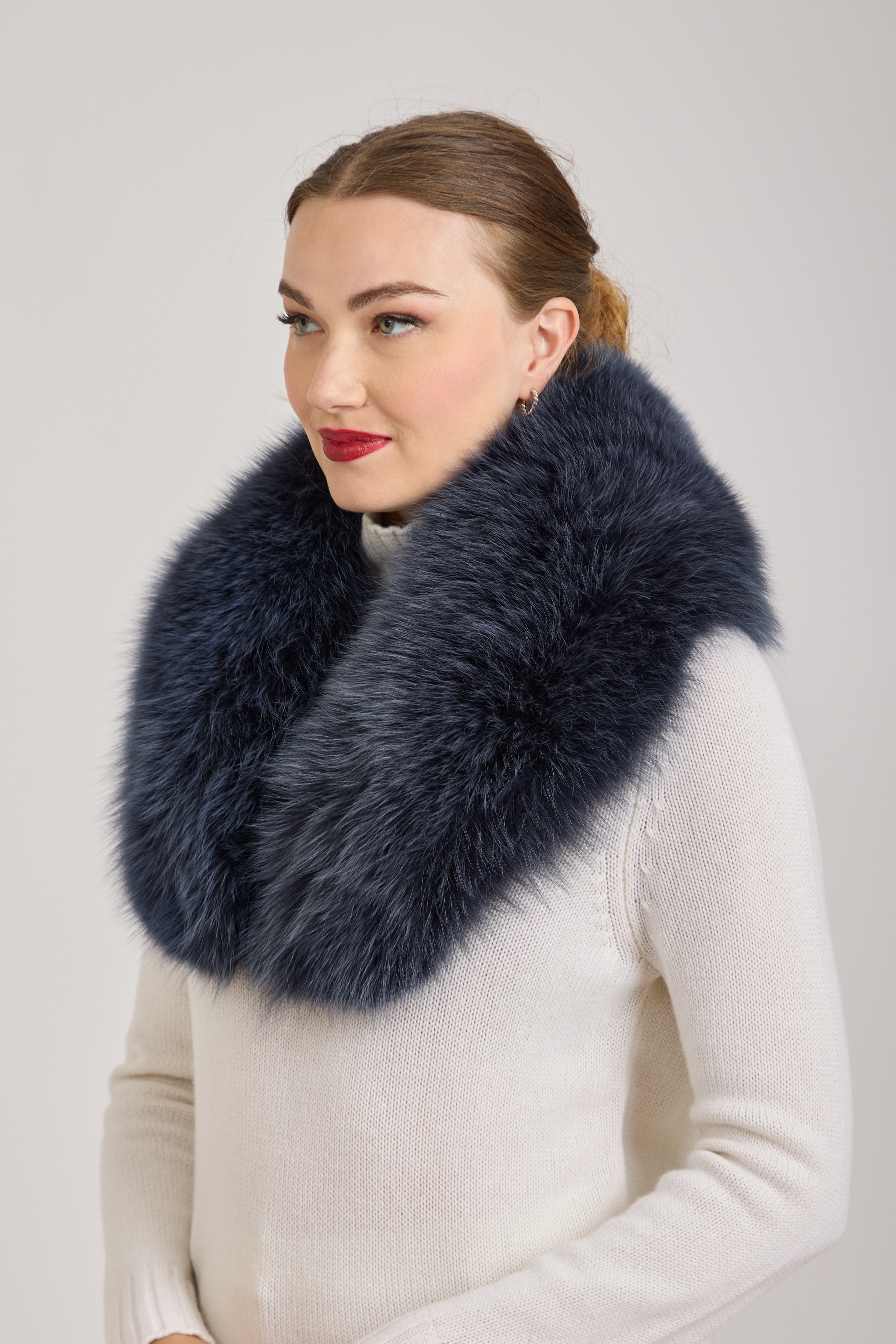 FOX COLLAR-BLUE