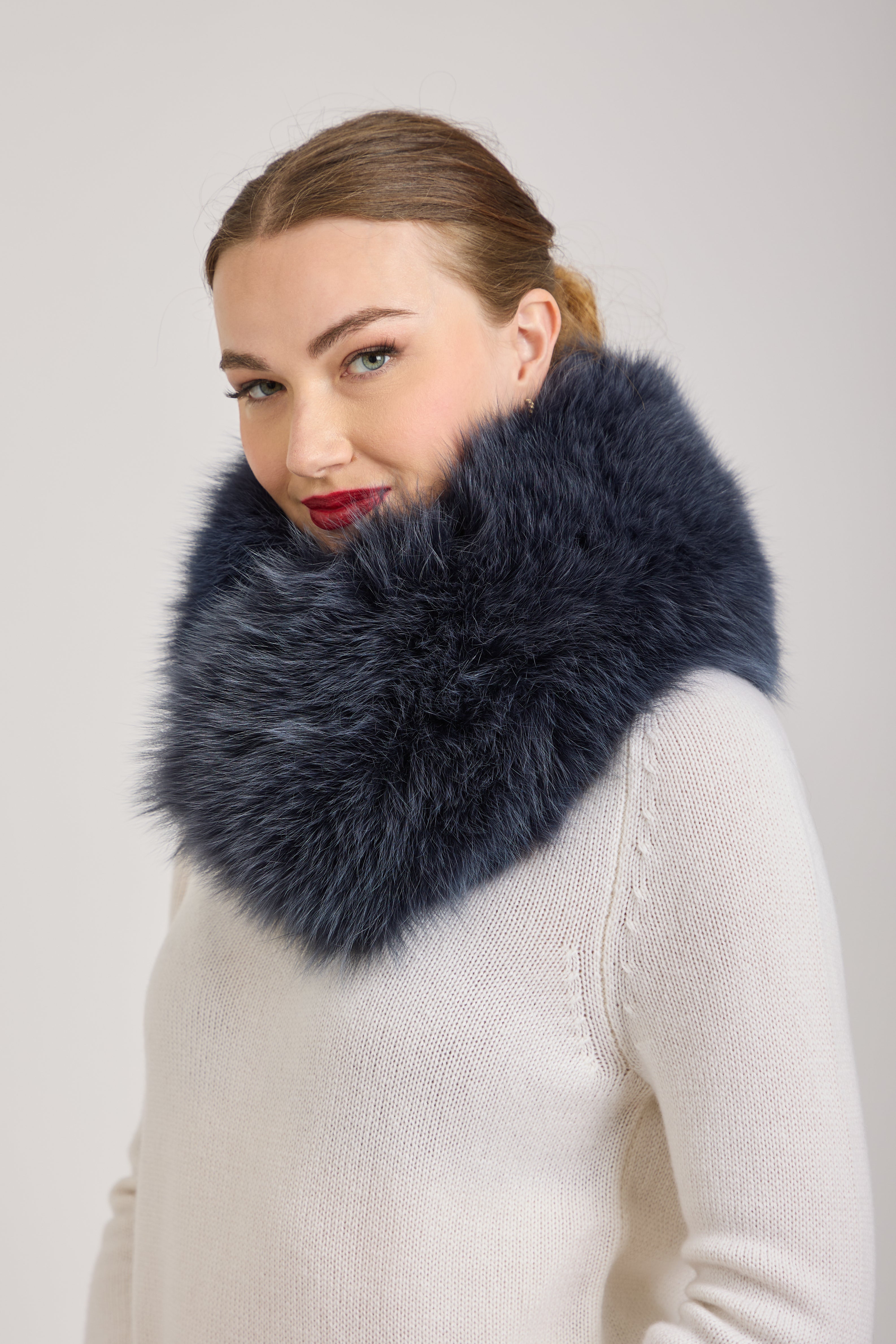 FOX COLLAR-BLUE