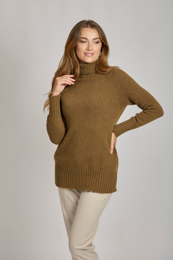 TURTLE NECK JUMPER - BRONZE