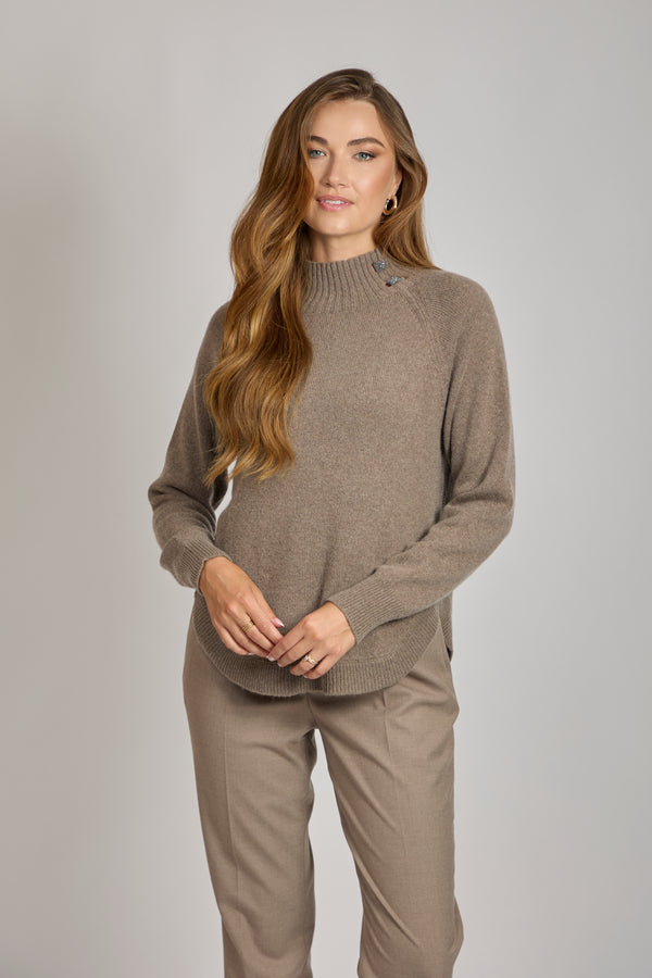 TURTLE NECK JUMPER-TAUPE