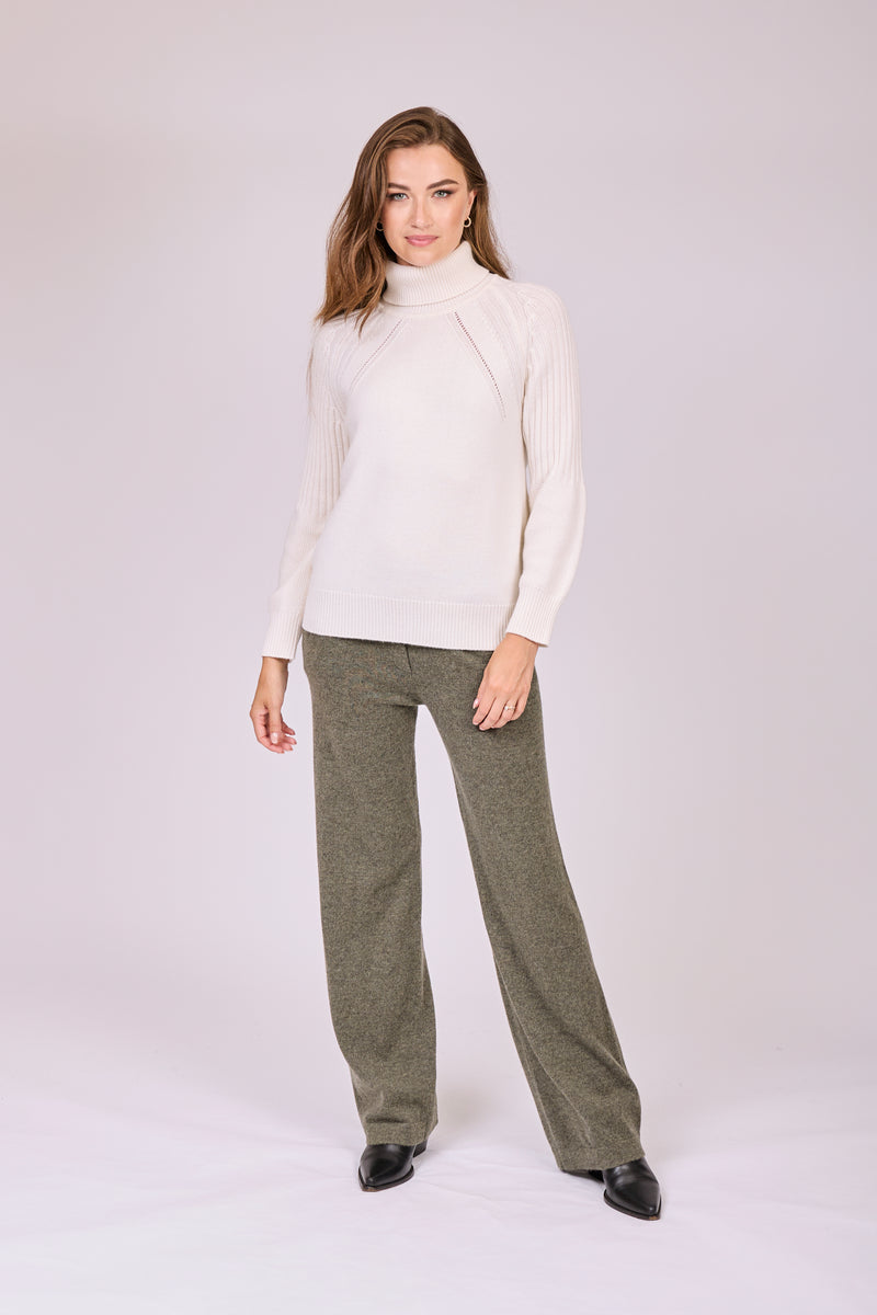 CASHMERE TROUSERS-ASH