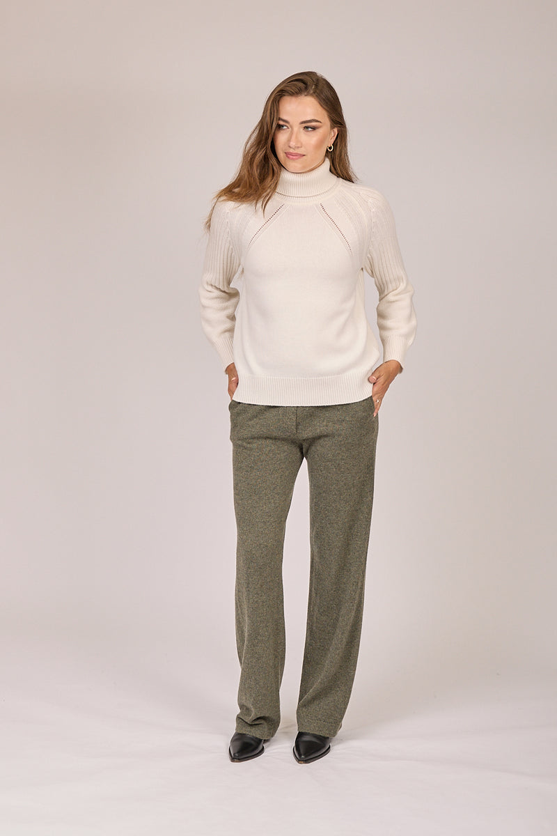 CASHMERE TROUSERS-ASH