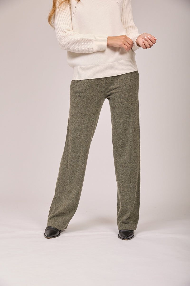 CASHMERE TROUSERS-ASH