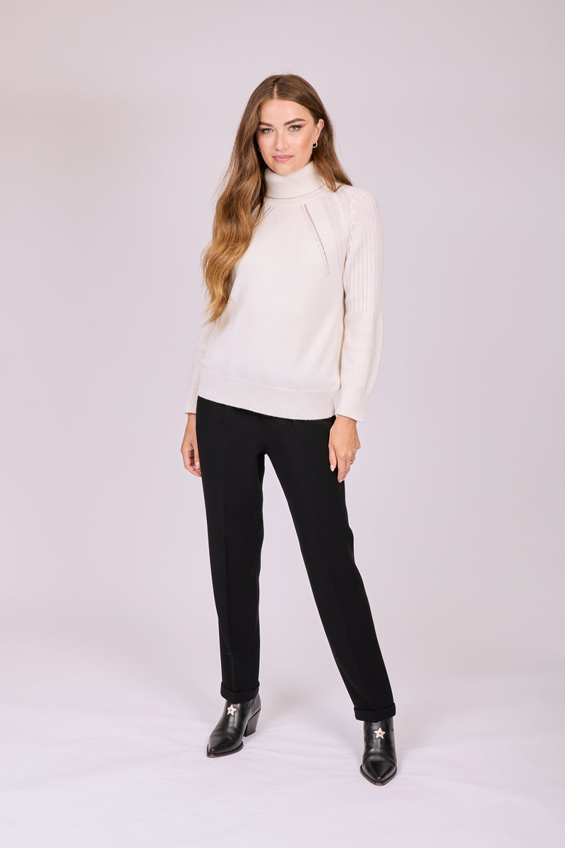 TROUSERS ALL ELASTIC - BLACK