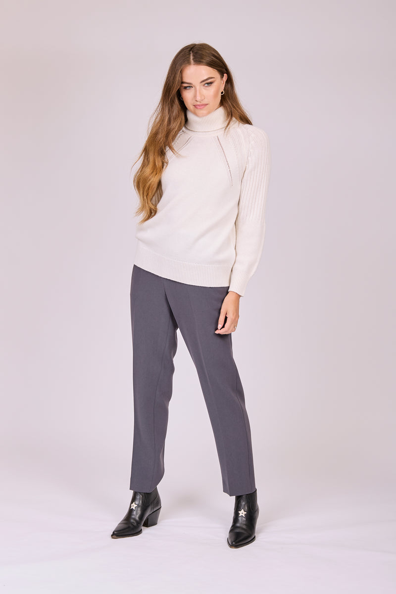 TROUSERS ELASTIC BACK - ANTHRACITE