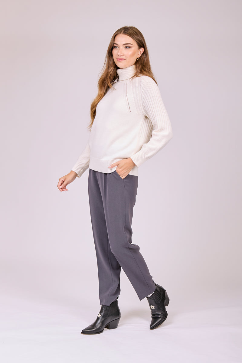 TROUSERS ELASTIC BACK - ANTHRACITE