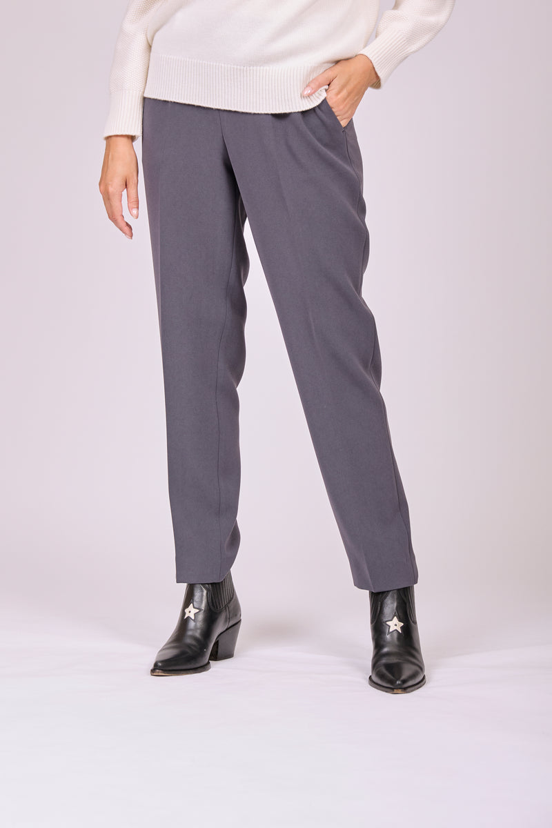 TROUSERS ELASTIC BACK - ANTHRACITE