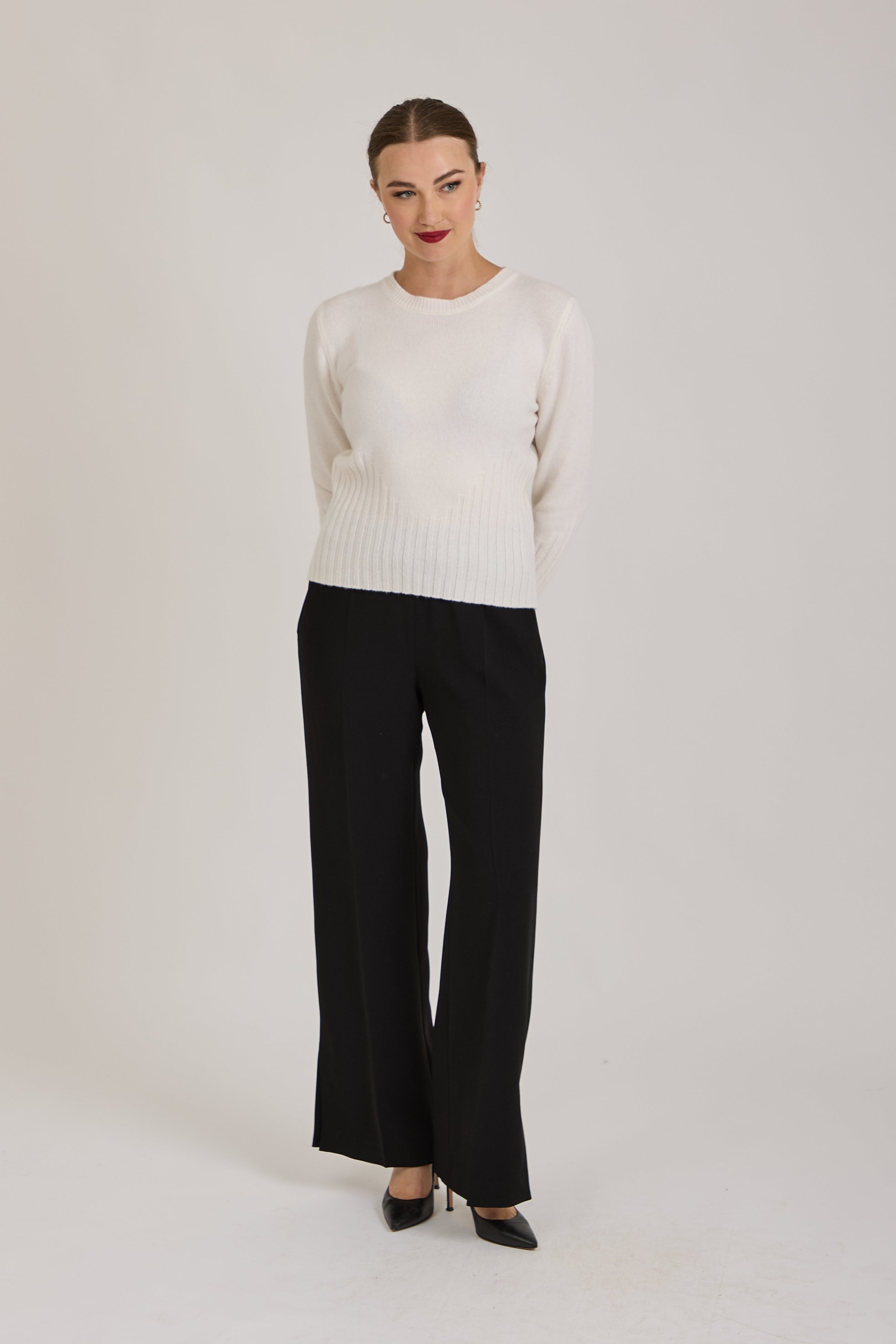 CREPE TROUSERS-BLACK