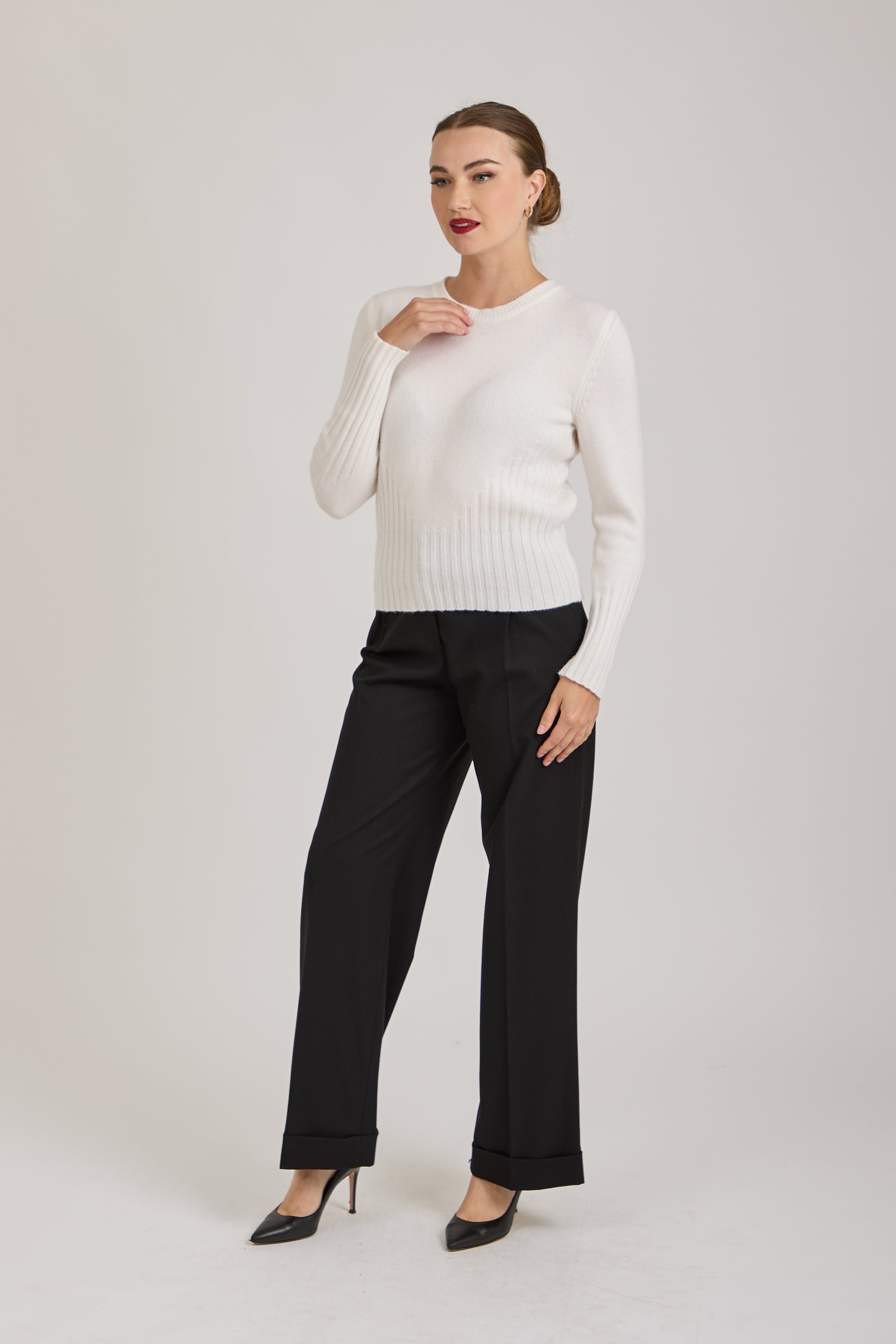FLARE TROUSERS-NERO