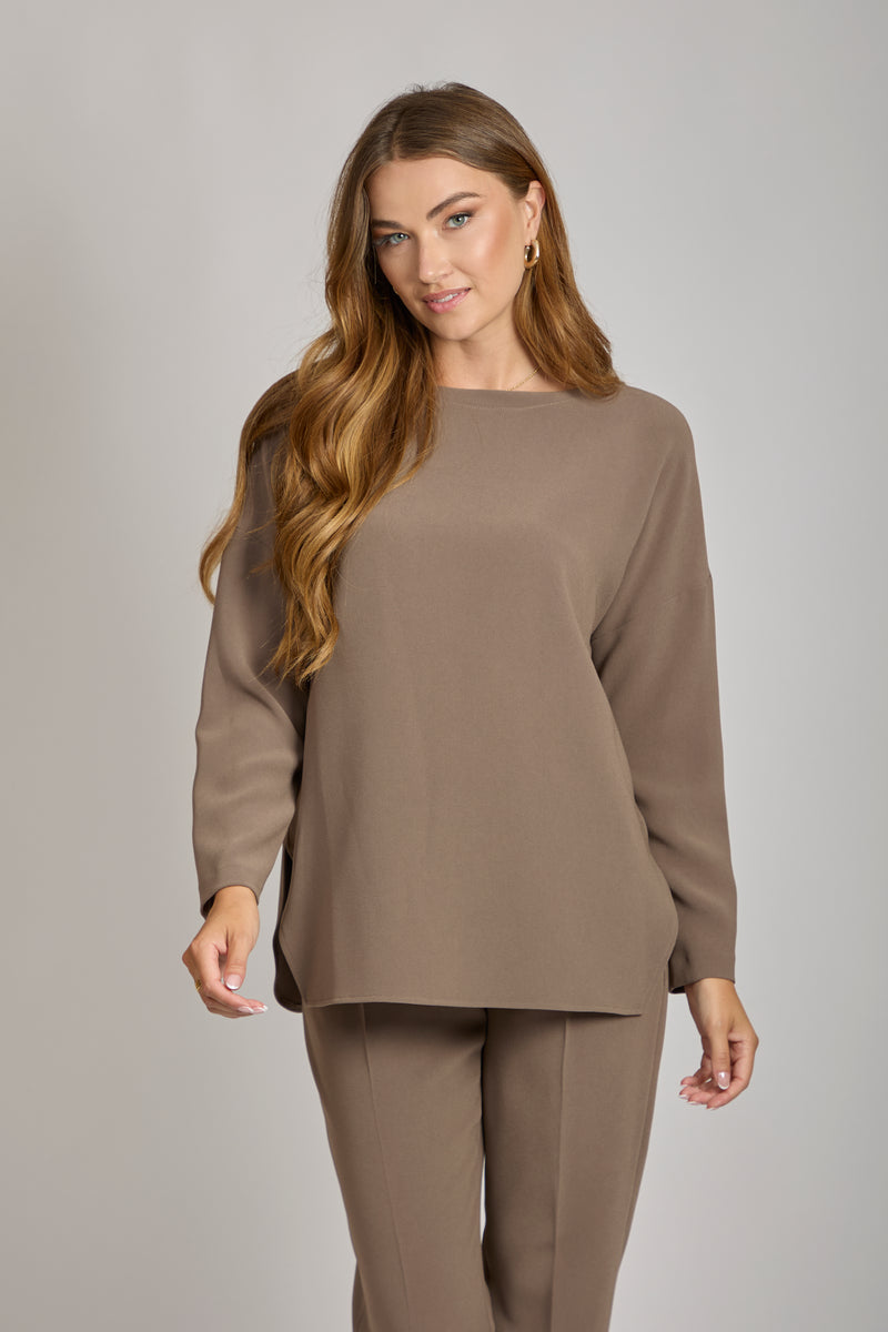 LOOSE BLOUSE-TORTORA