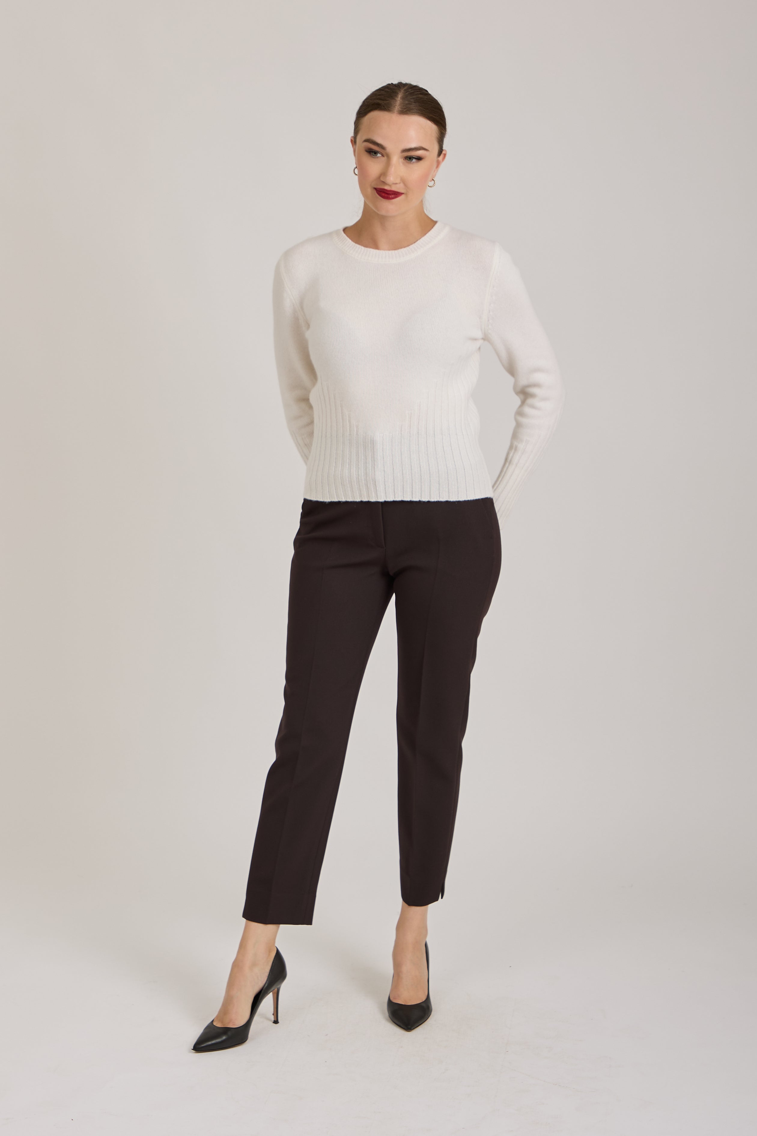 TROUSERS HIGH WAIST - BROWN