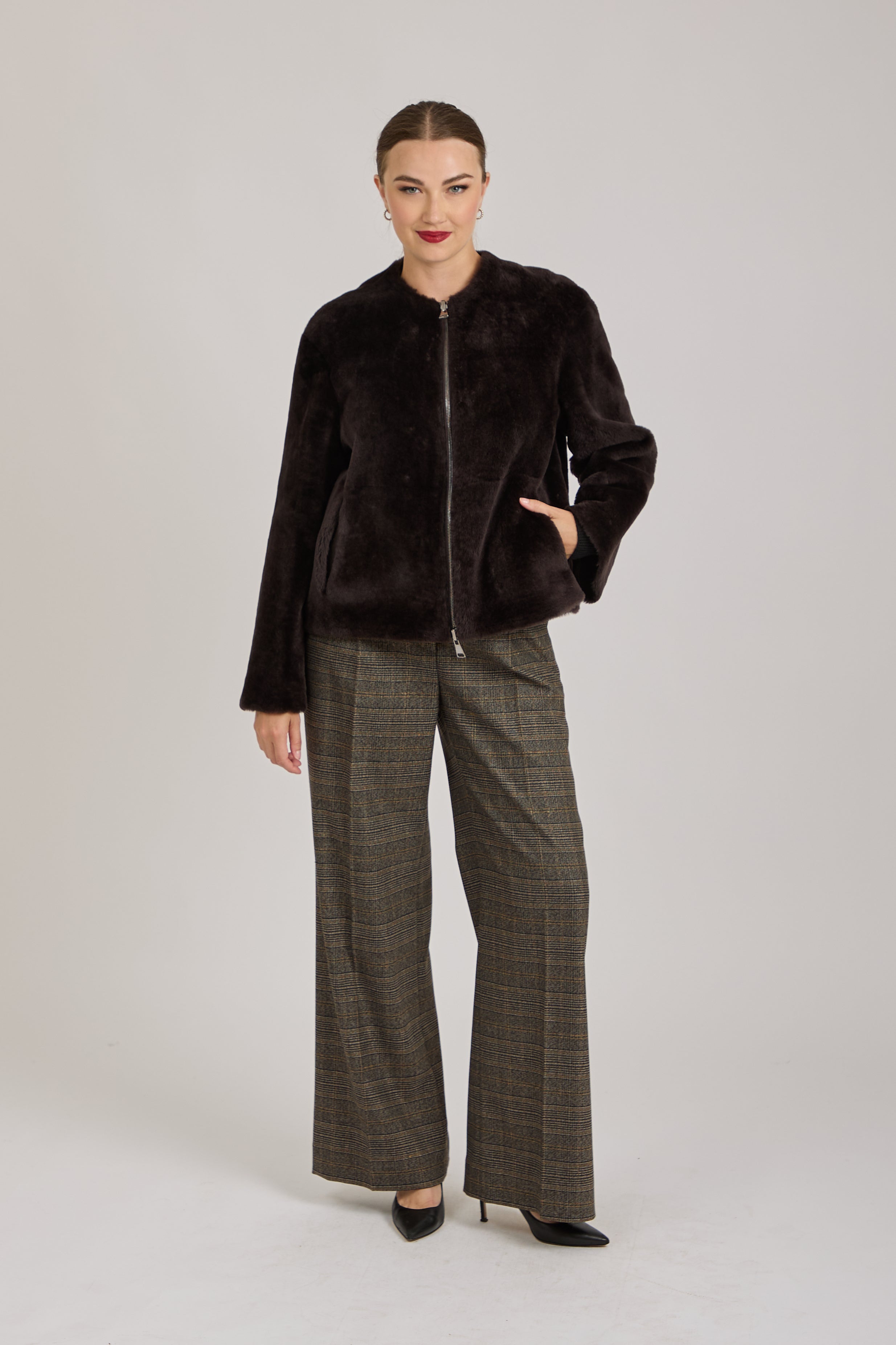 WIDE LEG TROUSERS- FONDENTE