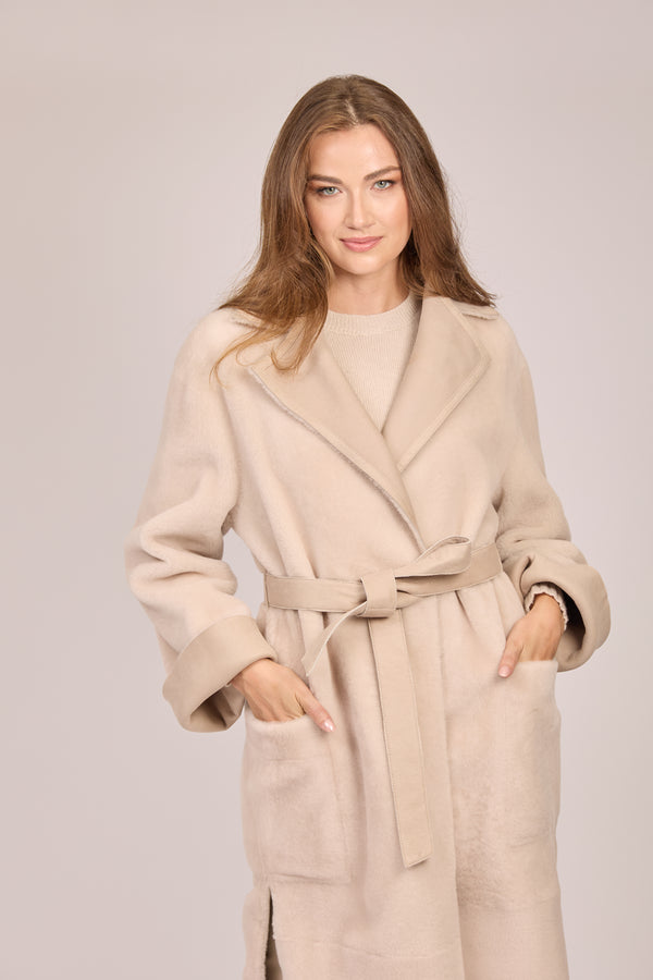 SHEARLING COAT-ANGORA