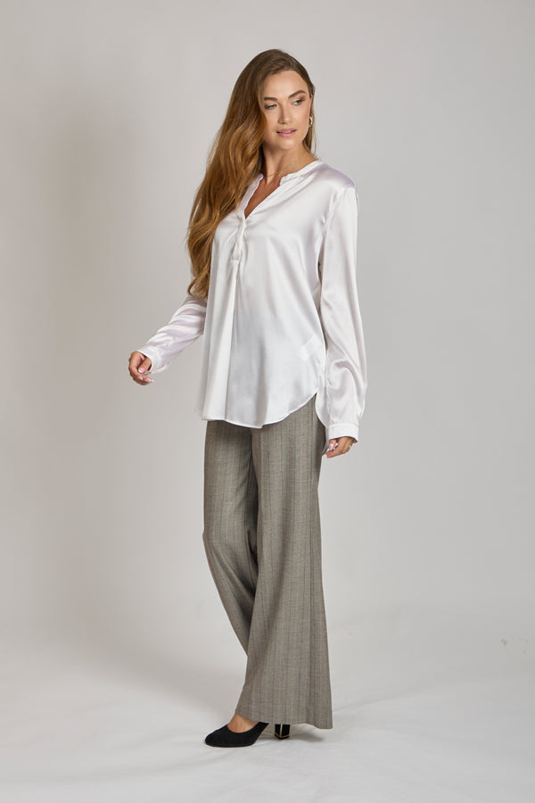 SILK SHIRT-LATTE