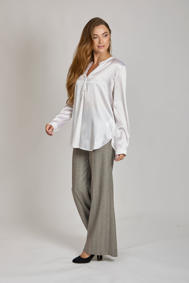 SILK SHIRT-LATTE