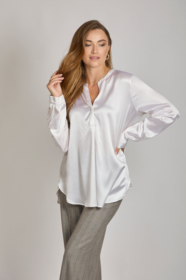 SILK SHIRT-LATTE
