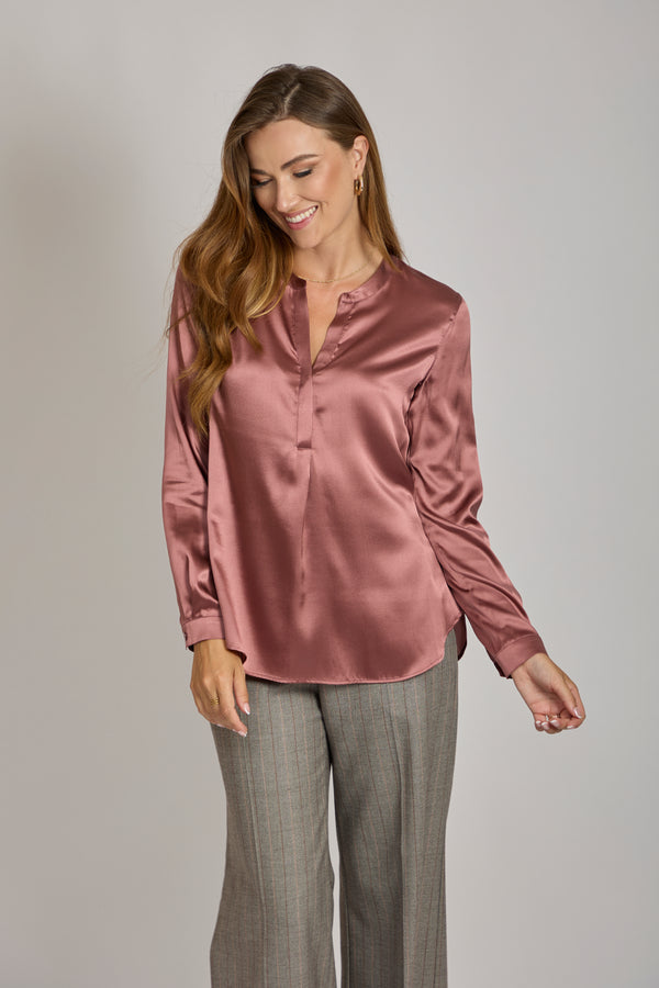 SILK SHIRT-PRUGNA