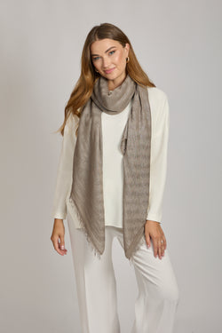 DEGRADE SCARF-TAUPE