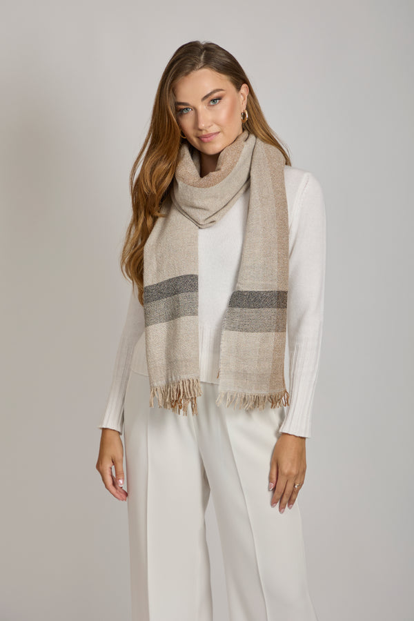 WOOL SCARF-TAUPE