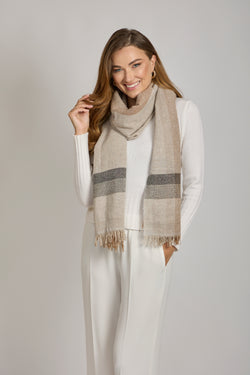 WOOL SCARF-TAUPE