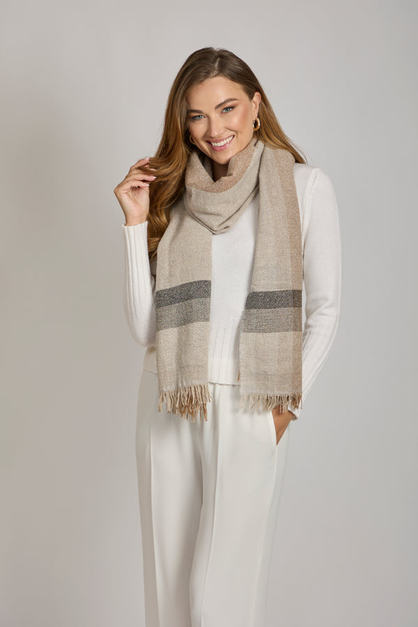WOOL SCARF-TAUPE