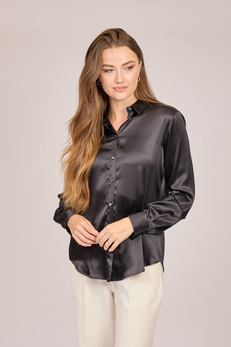 SILK SHIRT-BLACK