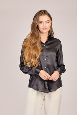 SILK SHIRT-BLACK