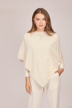 CASHMERE CAPE-WHITE