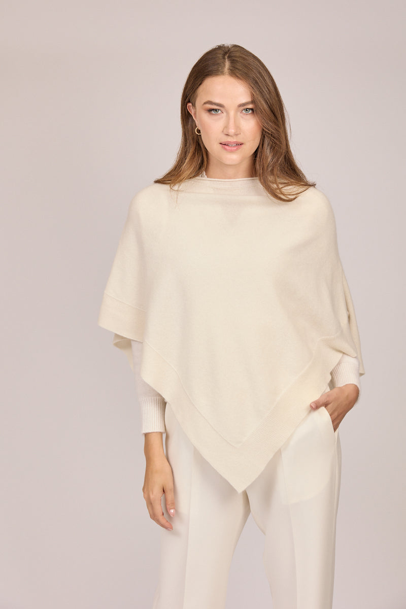 CASHMERE CAPE-WHITE