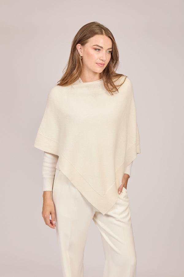 CASHMERE CAPE-WHITE