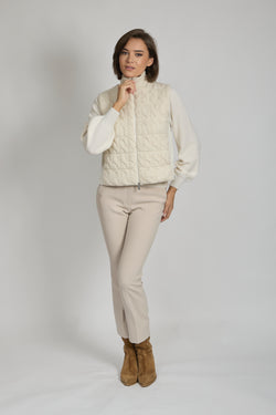 VEST WITH SEQUINS-WHITE