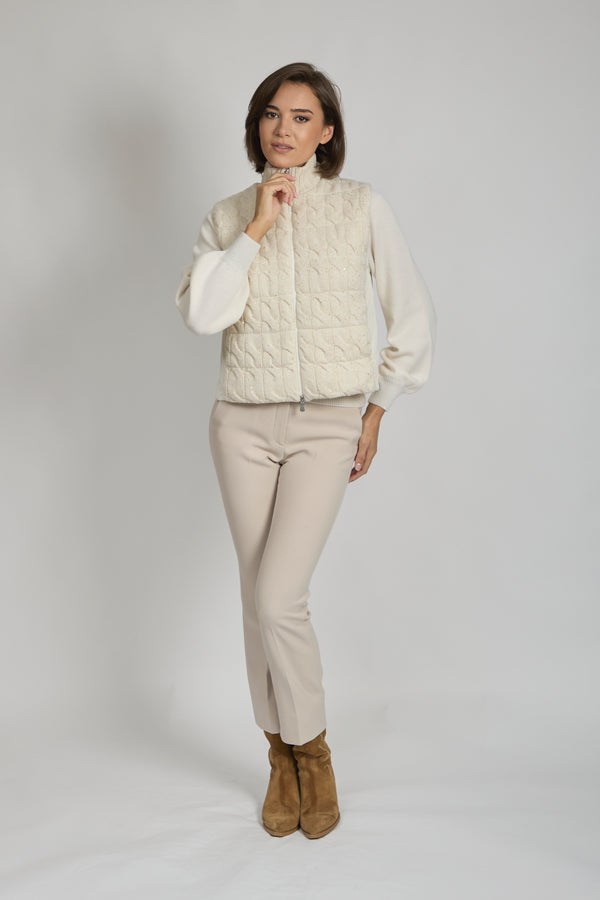 VEST WITH SEQUINS-WHITE
