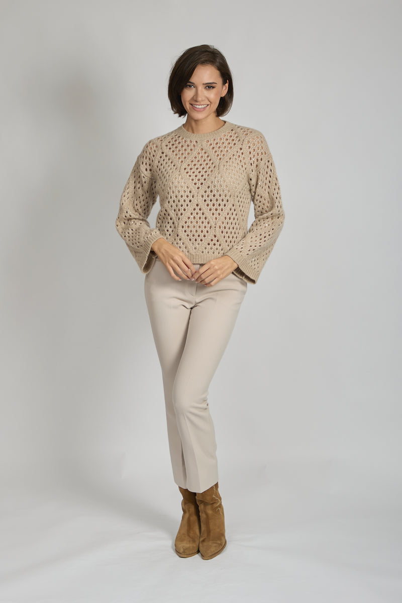 CREW NECK SWEATER-BURRO
