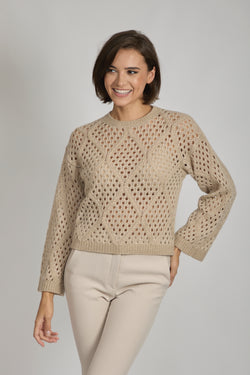 CREW NECK SWEATER-BURRO
