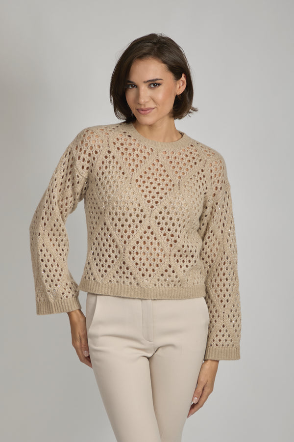 CREW NECK SWEATER-BURRO