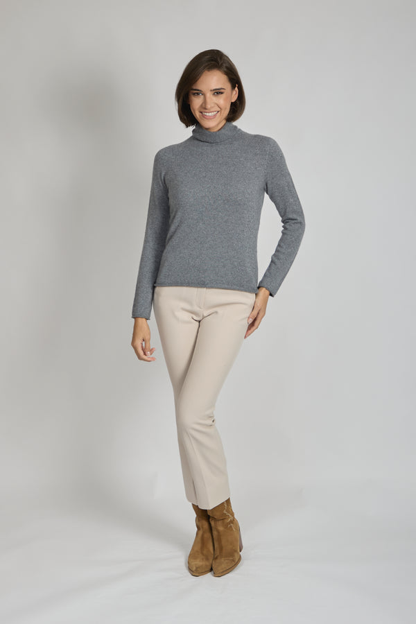 HIGH NECK JUMPER WITH LUREX-ETAIN