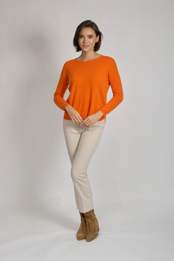 CREW NECK JUMPER-KUMQUAT